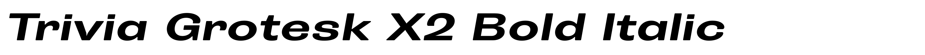 Trivia Grotesk X2 Bold Italic